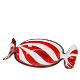 Decoris Glass Candy Tray 11 x 23.5cm - Red/White